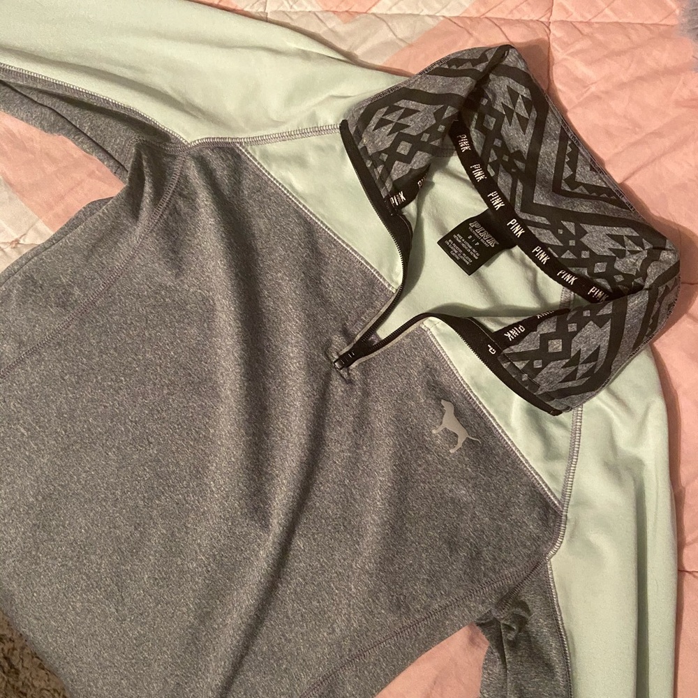 PINK half zip pull over